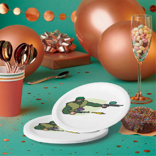 Paintball Player Paper Plate