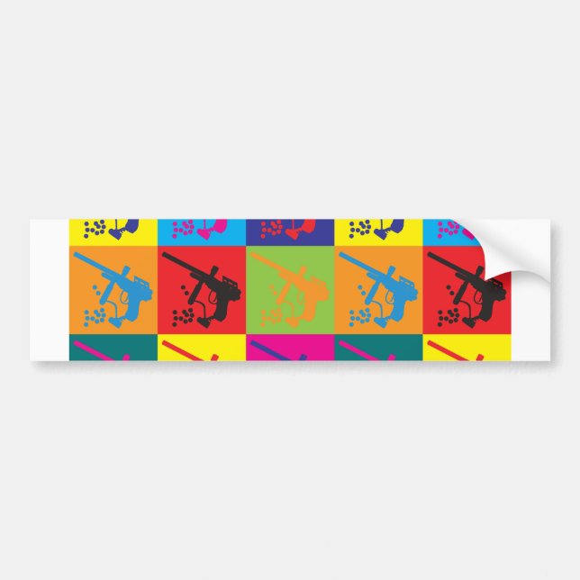 Paintball Pop Art Bumper Sticker (Front)