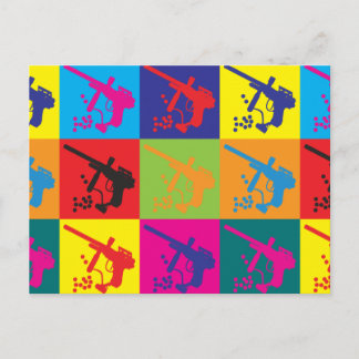 Paintball Pop Art Postcard