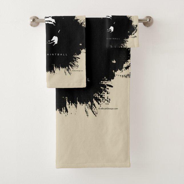 Paintball Skull Bath Towel Set (Insitu)