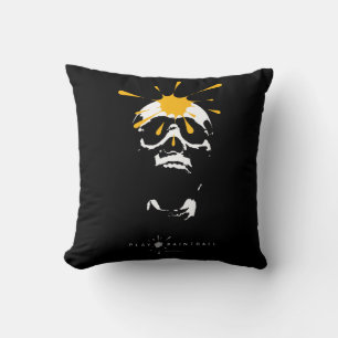 Paintball Skull Throw Pillow
