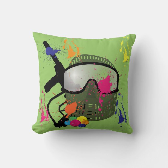 Paintball Throw Pillow (Front)