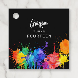 Paintballing Birthday Party Favour Tags