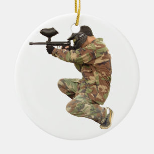 Paintballing Ceramic Ornament