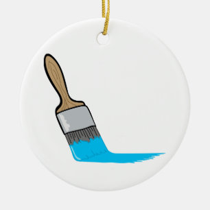 Paintbrush Ceramic Ornament