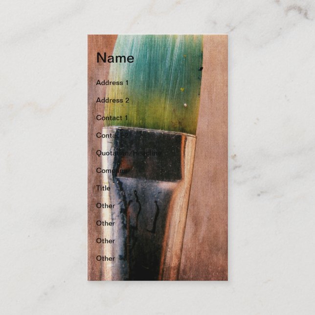 Paintbrush Digital Art Business Card (Front)