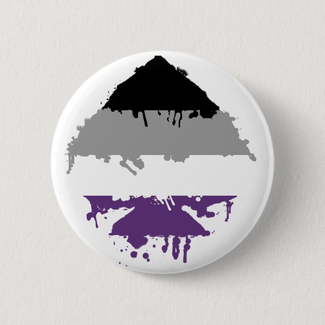 Paintdrip Asexual Ace 2 Inch Round Button (Front)