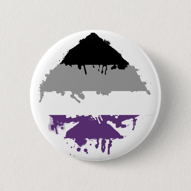 Paintdrip Asexual Ace 2 Inch Round Button (Front)