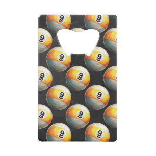 Painted 9 Ball Pattern Wallet Bottle Opener
