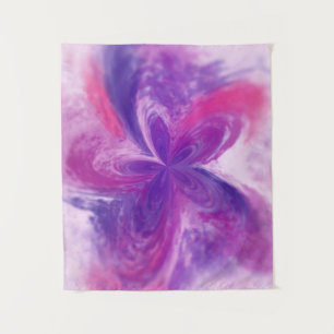 Painted Abstract Fantasy Flower Watercolor Tapestry