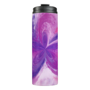 Painted Abstract Fantasy Flower Watercolor Thermal Tumbler