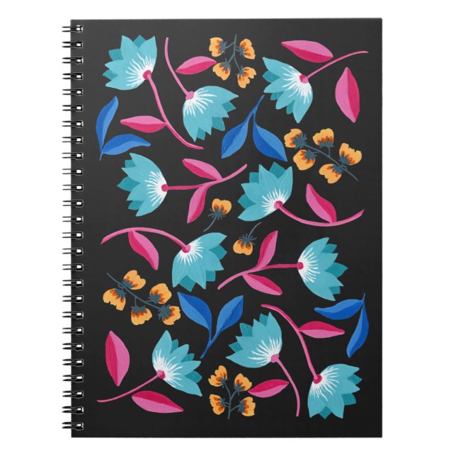 Painted Abstract Floral Notebook (Front)