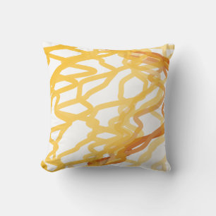 Painted Abstract Lines Throw Pillow