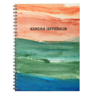 painted abstract notebook