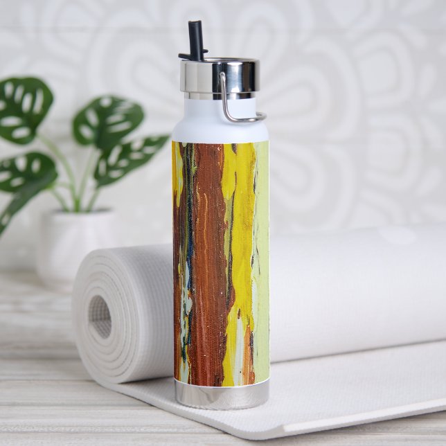 Painted Abstract Streaks Water Bottle (Yoga)