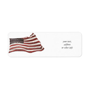 Painted American Flag on Rustic Wood Texture