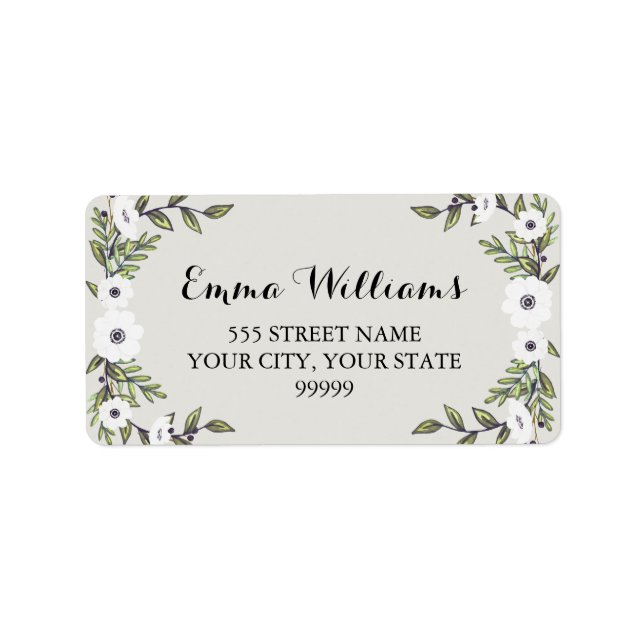 Painted Anemones - address labels (Front)