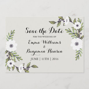 Painted Anemones - Save the Date