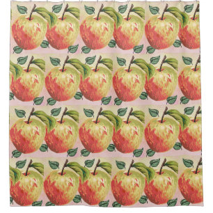 Painted Apple Shower Curtain