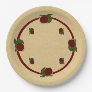 Painted Apples Apple Patterns Paper Plate