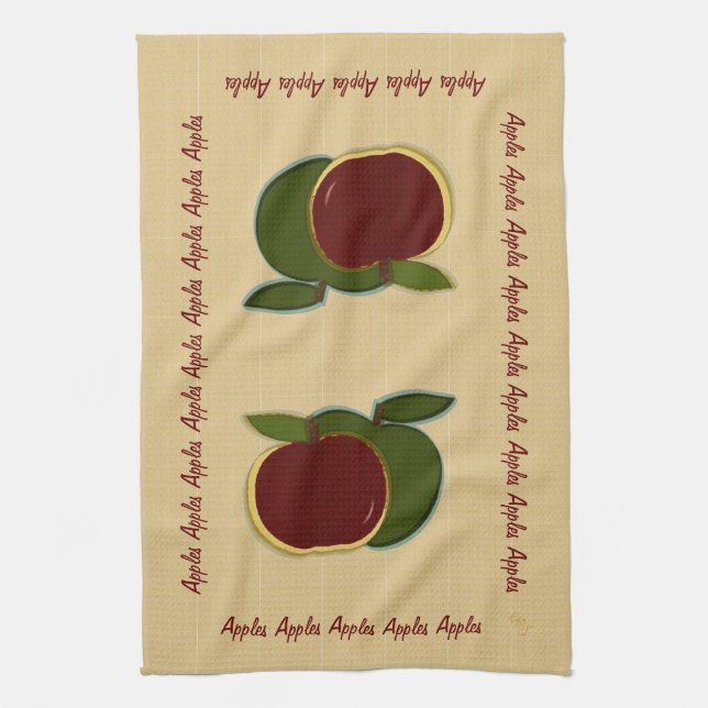 Painted Apples (foe) Kitchen Towel (Vertical)