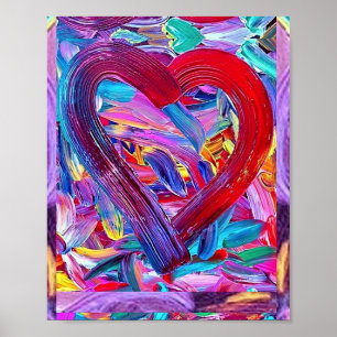 Painted Art Heart, Fine Art   Poster