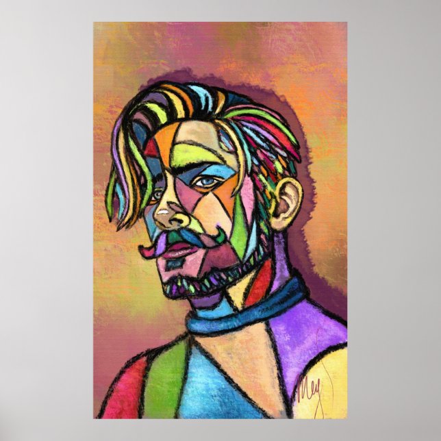 Painted Art Man Poster (Front)