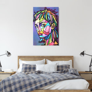 Painted Art Woman Canvas Print