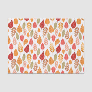 Painted Autumn Leaves Pattern Tissue Paper