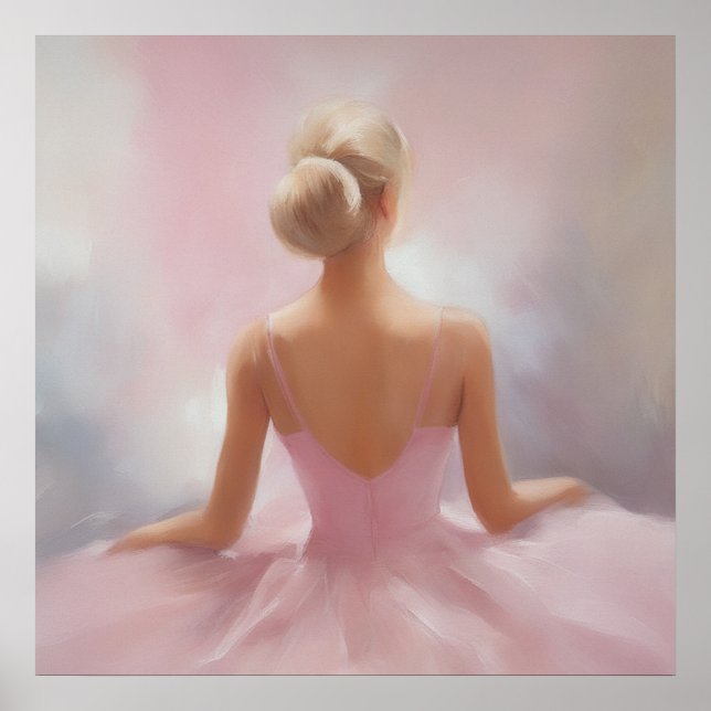 Painted Ballerina in Pink Poster (Front)