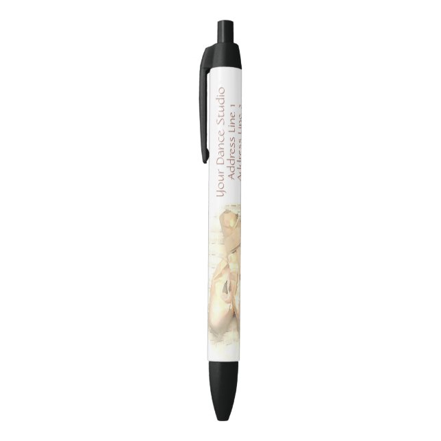 Painted Ballet Pointe Shoes Personalized Pens (Top (Vertical))