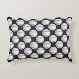 Painted Baseball Pattern Decorative Pillow