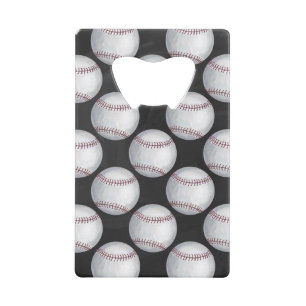 Painted Baseball Pattern Wallet Bottle Opener
