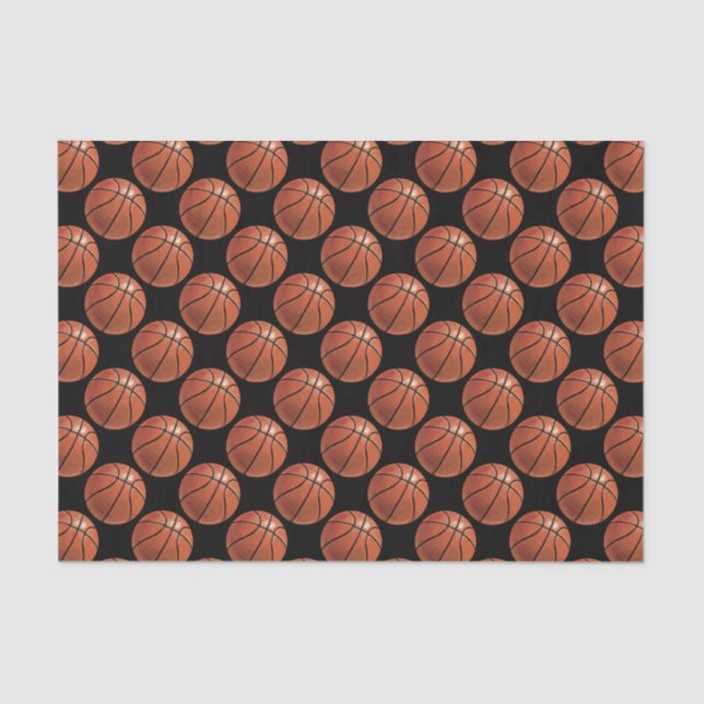Painted Basketball Pattern Tissue Paper (Front)