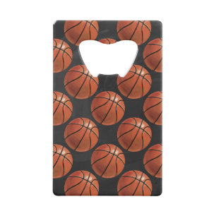 Painted Basketball Pattern Wallet Bottle Opener
