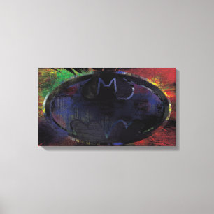 Painted Bat Symbol Canvas Print