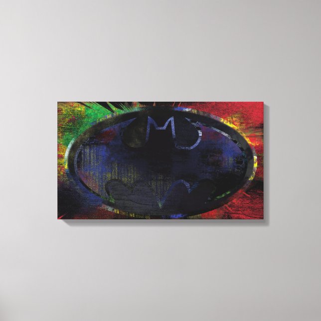 Painted Bat Symbol Canvas Print (Front)