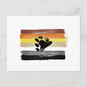 PAINTED BEAR PRIDE FLAG and SYMBOL Postcard