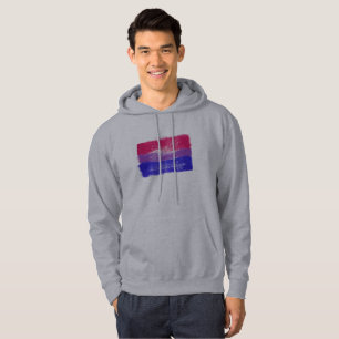 PAINTED BISEXUAL PRIDE FLAG - - HOODIE