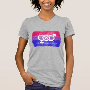 PAINTED BISEXUAL SYMBOL PRIDE FLAG T-Shirt