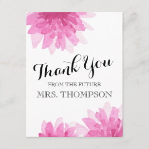 Painted Blooms   Bridal Shower Thank You