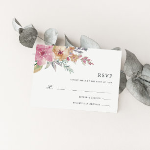 Painted Blooms RSVP Card