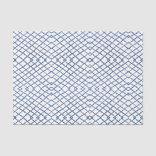 Painted Blue Chinoiserie Trellis  Tissue Paper
