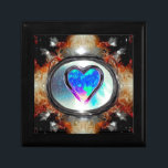 Painted Blue Opal Heart Gift Box<br><div class="desc">Painted Blue Opal Heart

Personalize the design on this item or redesign entirely from scratch by replacing our image with your own! Makes a great gift for any occasion.</div>