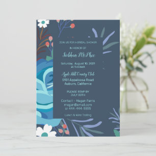 Painted Botanical Bridal Shower Invitation