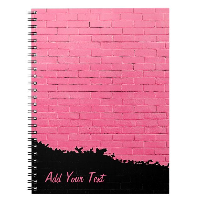 Painted Brick Wall - Personalized Notebook (Front)