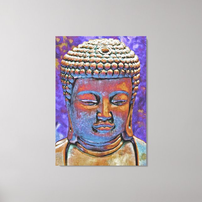 Painted Buddha Canvas Print (Front)