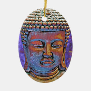 Painted Buddha Ceramic Ornament