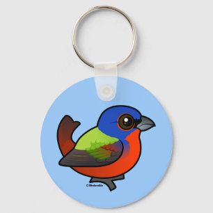 Painted Bunting Keychain