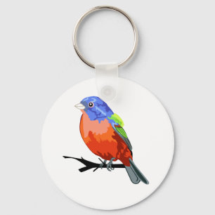 Painted Bunting Keychain